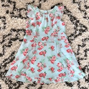 Janie and Jack girls tank style floral dress. Size 4.